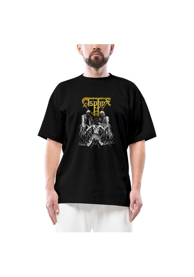 Asphyx Oversize Siyah Tişört