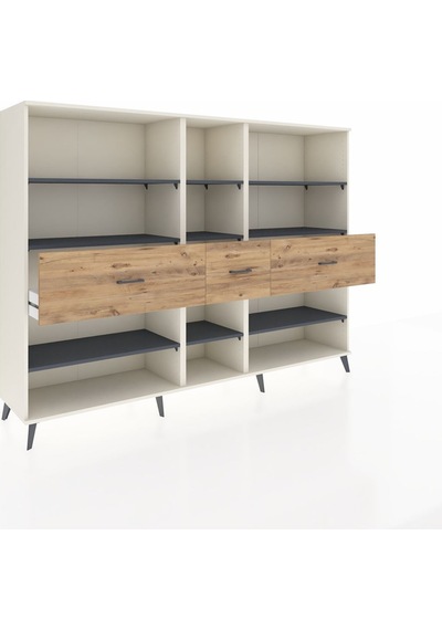 Hyperion Dolap 9 Raflı 3 Çekmeceli 220x44x163 Aytaşı-antrasit/çam Antrasıt/atlas Çam - Aytası Hyperion Dolap 9 Raflı 3 Çekmeceli 220x44x163 Aytaşı-antrasit/çam Antrasıt/atlas Çam - Aytası
