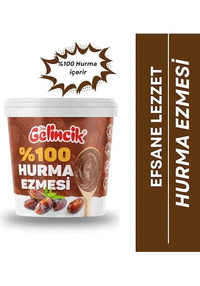 %100 Hurma Ezmesi 1 Kg Katkısız Doğal Hurma Püresi Ve Şekersiz Tatlandırıcı