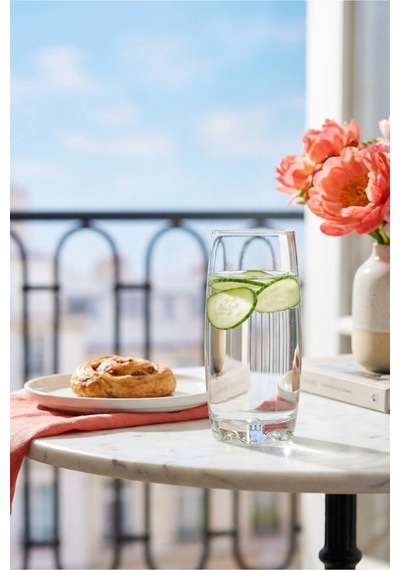 Lav Adora Cam Meşrubat Bardağı 6'lı 390 ml (Limonata/Su Bardağı )