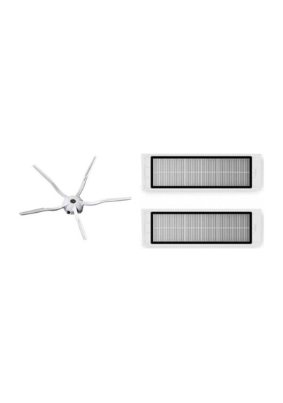 Roborock Uyumlu S6 Pure 2 Adet Hepa Filtre , 1 Adet 5 Kollu Yan Fırça