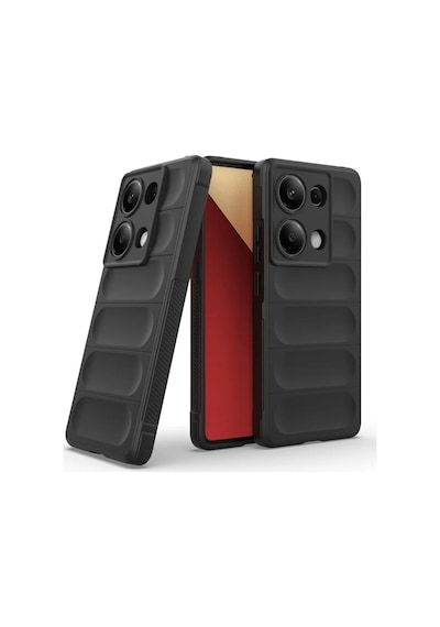 Redmi Note 13 Pro 4G Uyumlu Silikon Kılıf - Kamera Korumalı Esnek Airbag Kapak - Siyah