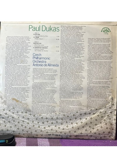 Paul Dukas - L'apprenti Sorcier / La Péri / Polyeucte - Supraphon Vinyl Lp