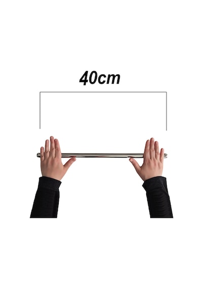 40cm Çelik Oklava 304 Kalite Paslanmaz Çelik Metal Hamur Börek Baklava Bazlama Şebit Açma Oklavası