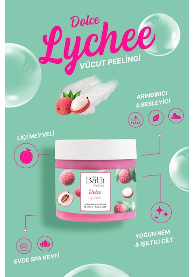 Nemlendirici Ve Arındırıcı Vücut Peelingi - Liçi Aromalı 300gr