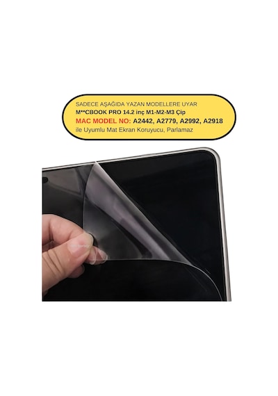 Macbook Pro 14.2 İnç M2 M3 M4 M5 Uyumlu Mat Anti Glare Ekran Koruyucu Yansıma Önleyici Göz Yorm