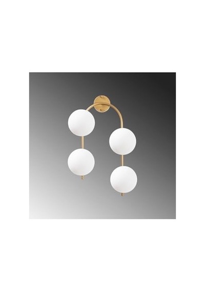 Parlak Gold Metal Aplik Duvar Lambası E14 Uyumlu 40x26x62 Cm Oturma Odası Aydınlatma, Altın-10605 Diğer