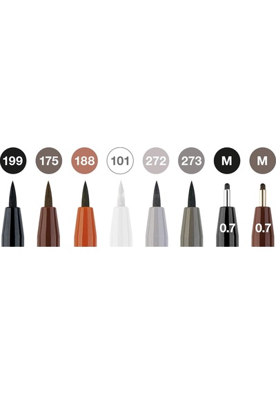 Faber-castell Pitt Artist Pen Çizim Kalemi Fırça Uç Classic Acade Çok Renkli