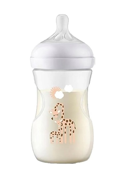 Doğal Tepkili Zürafa Desenli Biberon, Pp, 260ml, 3-6 Ay, Scy903/66