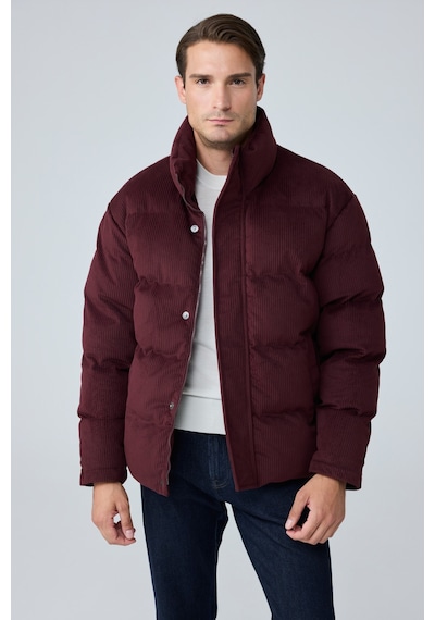 Danger Erkek Su Geçirmez Kadife Puffer Şişme Mont Bordo 4346dngr