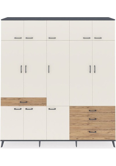 Hyperion Dolap 8 Raflı 4 Çekmeceli 3 Askılı 220x44x243 Antrasit-aytaşı/çam Aytası/atlas Çam Hyperion Dolap 8 Raflı 4 Çekmeceli 3 Askılı 220x44x243 Antrasit-aytaşı/çam Aytası/atlas Çam