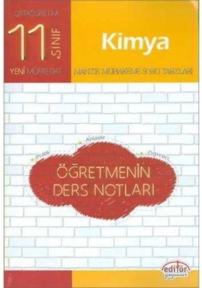 11.Sınıf Kimya Öğretmenin Ders Notları - Editör Yayınevi