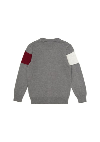 U.S. Polo Assn. Erkek Çocuk Gri Melanj Hırka Triko 50317115-vr086