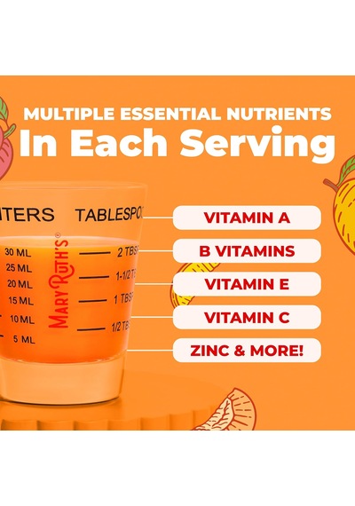 Maryruth's Liquid Morning Multivitamin + Hair Growth Peach Mango 15.22 Fl Oz 450 Ml Usa Menşeii Orijinal Dmmedicineden