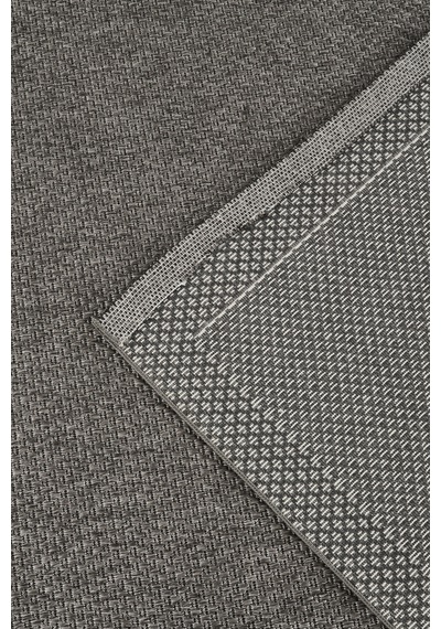 Woolhome Naturel Sisal 2001 Antrasit Siyah Kolay Temizlenebilen Kaymaz Salon Mutfak Halısı Antrasit - Siyah