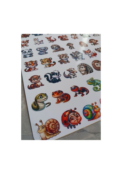 Hayvanları Öğreniyorum Sticker Seti 126 Adet 2 Sayfa 17x25 cm