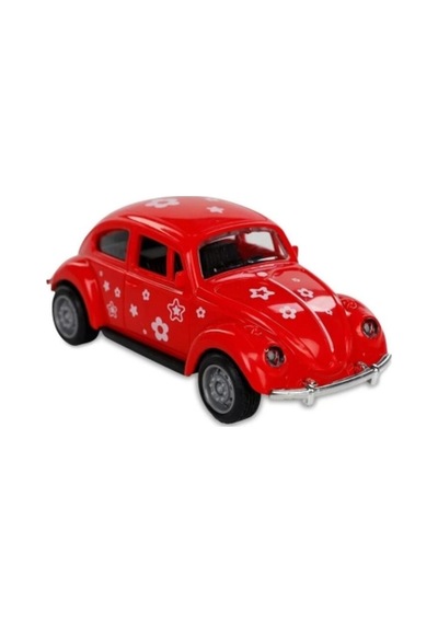 Alpmodel Sürtmeli Desenli Kaplumbağa Araba Vosvos Araba 12 Cm 3'lü Set Mavi Kırmızı Sarı