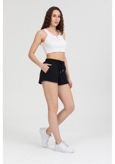Twenty3 Kadın Beli Lastikli Basic Kısa Cepli Şort 001
