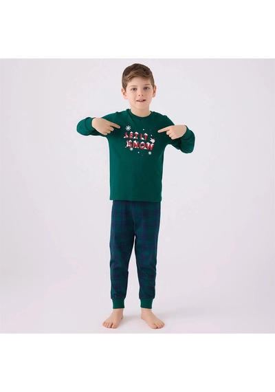 Arnetta Ar3131c Erkek Çocuk Kışlık Pijama Takım Koyu Yeşil