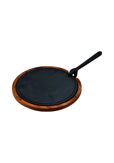 Lava Döküm Ahşap ve Döküm Demir Hot Plate Servis Tahtası. Çap(Ø)26cm.