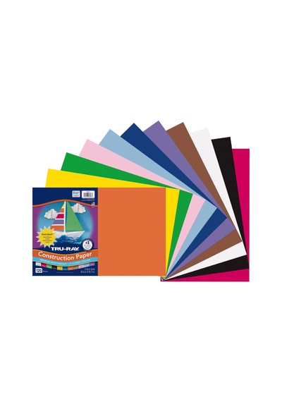 Tru-ray Pacon Çeşitli Renklerde Akıllı İstif Yapı Kağıdı, 30,5 X 18 Cm, 120'li Paket