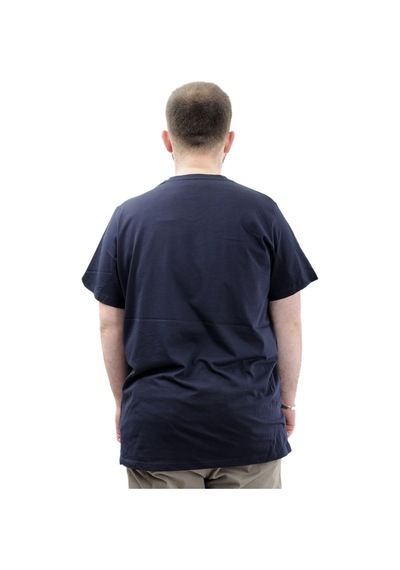 Mode Xl Büyük Beden Erkek Baskılı T-shirt Begın U24056 Lacivert Lacivert