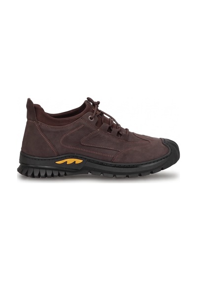 Elit 26knbl5015 Erkek Hakiki Deri Sneaker Kahverengi