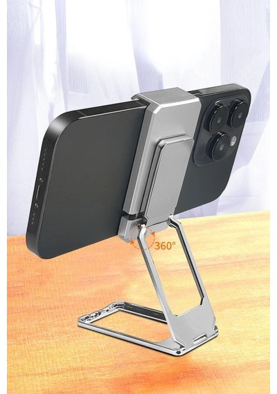 Durukar 360 Derece Dönen Tüm Telefon Tipleri İle Uyumlu Metal Telefon Standı Braket