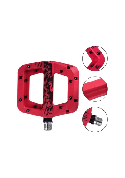 Enlee Renkli Çivili Kaymaz Platform Pedal Mtb Rulmanlı Plastik Alüminyum Pedal Ultra Hafif Mor