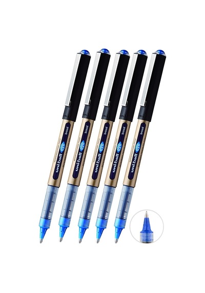 Mavi Pilot Kalem 5 Adet Uniball Eye Broad 1.0 Mm Roller Pilot Kalem Ub-150-10 Roller Uçlu Likit Mürekkepli Mavi