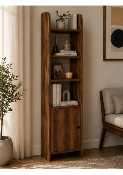 Asya Oval Hatlı Kapaklı Kitaplık Ahşap Asya Oval Hatlı Kapaklı Kitaplık Ahşap