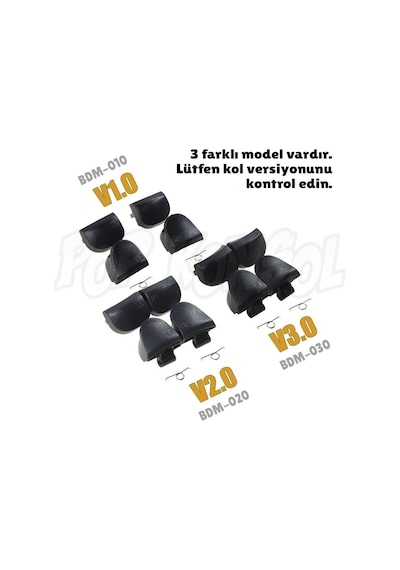 Ps5 Tetik Seti V2 Uyumlu L1 R1 L2 R2 Omuz Tuşu Takım Ps5 Yedek Parça Version 2 Kol Tamiri Siyah