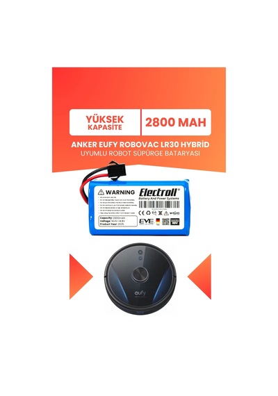 Robovac Lr30 Hybrid Uyumlu Batarya Yüksek Kapasite 2800mah Pil Robot Süpürge Bataryası-t2193