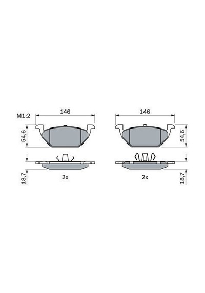 Seat Toledo 1.6 1998-2004 Bosch Ön Balata Netpar23130 Aeh-akl-au