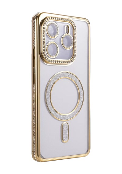 Xiaomi Redmi Note 14 4g Joke Simli Magneticsafe Kılıf - Gold -