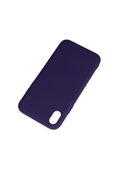 Apple Uyumlu iPhone Xr Kılıf Nano İçi Kadife Silikon - Mor Düz Renkli/