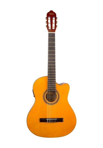 Valencia Vc104tce Elektro Klasik Gitar Cutaway Naturel Kesik Kasa - Ekolayzırlı - Sap Çelikli
