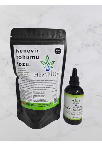 100 Ml Kenevir Yağı Ve 250 Gr Kenevir Tozu