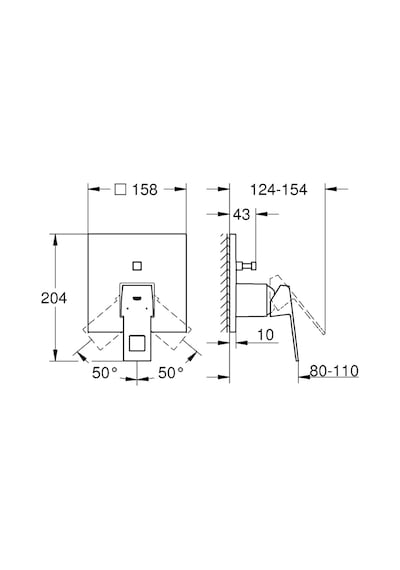 Grohe Eurocube Ankastre Banyo Duş Bataryası - 24062000
