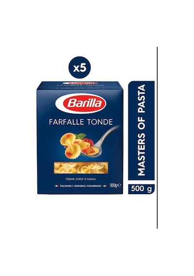 Barilla Fiyonk / Farfalle Tonde Makarna 5 x 500 G
