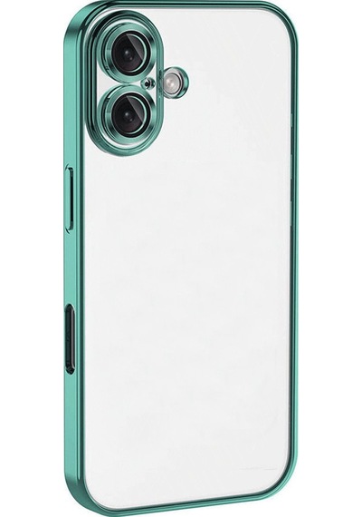 Newface Apple Uyumlu iPhone 16 Kılıf Razer Lensli Silikon - Turkuaz Turkuaz