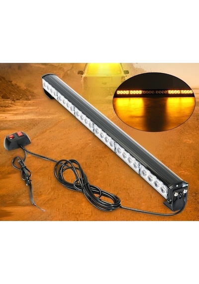Ahmet Otomotiv Tepe Led Bar Off Road 12-24v 90cm Sarı-sarı Metal Gövde