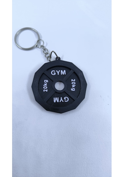 Spor Temalı 20kg Dumbbell, Kettlebell Ve Plaka Anahtarlık Seti
