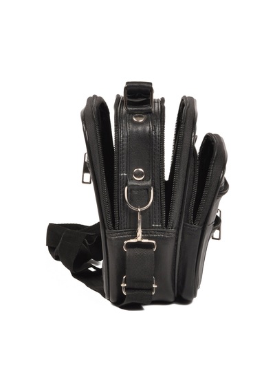Praff Leather Siyah Hakiki Deri Çok Bölmeli Erkek Portfoy El Çanta Pc-004 Orta Boy