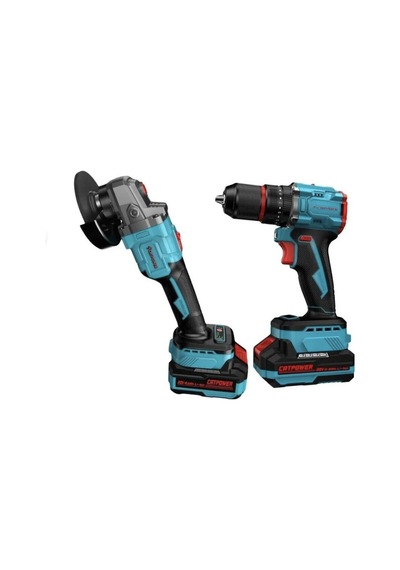 Cat1030 Kömürsüz Li-ion Akülü 2'li Kombo Set - Matkap Ve Avuç Taşlama 20v
