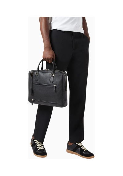 Montroi Suede Briefcase Siyah Şık Ve Fonksiyonel Iş Çantası Evrak Çantası