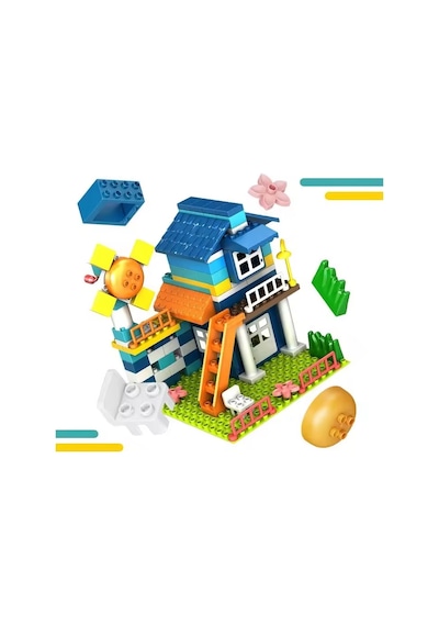 Rüzgar Türbinli Kasaba Evi 140 Prç. Blok Seti