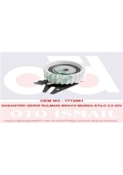 INA 531041330 Eksantrik Gergi Rulmanı Bravo 95-01 -Marea 96-00 -Stilo 01 2.0 20V