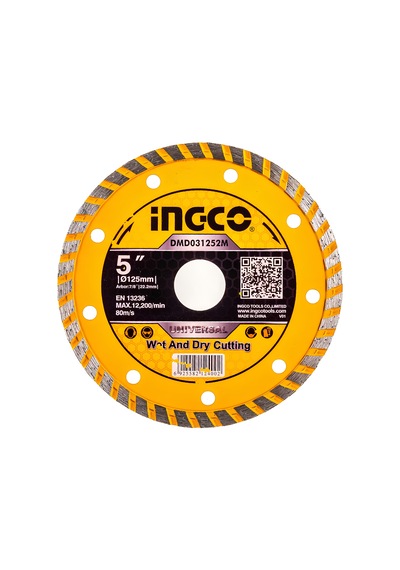 Ingco DMD031252HT 125x22.2MM Ultra İnce Elmas Seramik Kesme Diski Islak Kuru