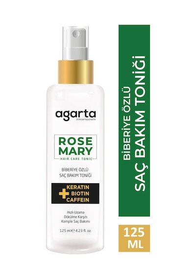 Agarta Saf Biberiye Suyu Saç Toniği Dökülme Karşıtı Ve Saç Uzamasını Destekleyici Tonik 125 ML